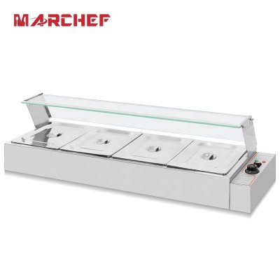 Hot sale 4 Pans Stainless Steel Counter Top Bain Marie with CE Certificate