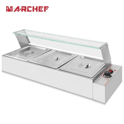 Hot model 3 Pans Stainless Steel Commercial Bain marie with CE Certificate