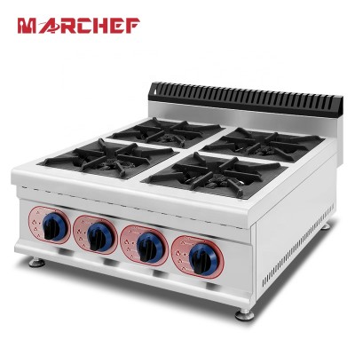 Hight quality Commercial 4 burner Table Top Gas Stove for Kitchen Equipment