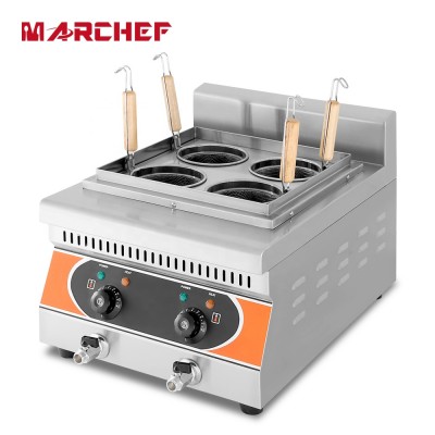 Hot sale 4 Basket  tabletop commercial Stainless Steel Electric pasta Cooker for restaurant