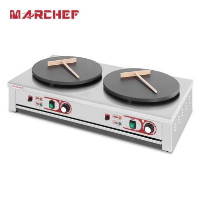 New Commercial Double Head Non stick electric Crepe Maker with CE certificate