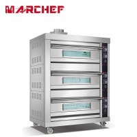 Good quality stainless steel 3 deck 6 tray gas oven for Restaurant