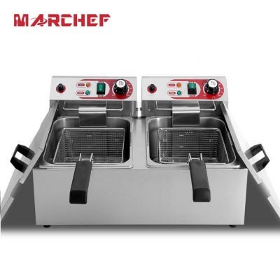 Best commercial tabletop double tank deep fryer for kitchen industrial